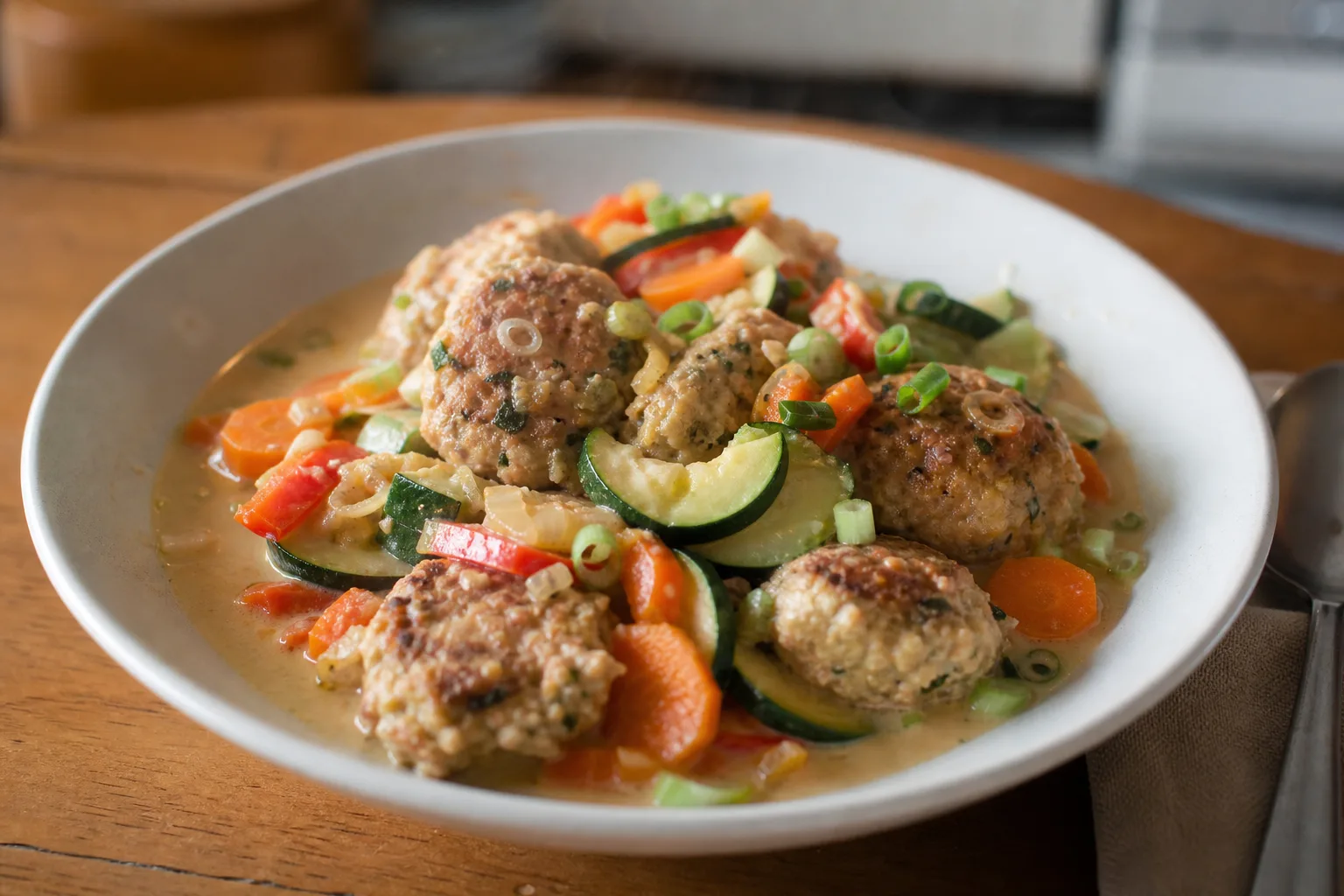 Coconut Thai chicken meatballs