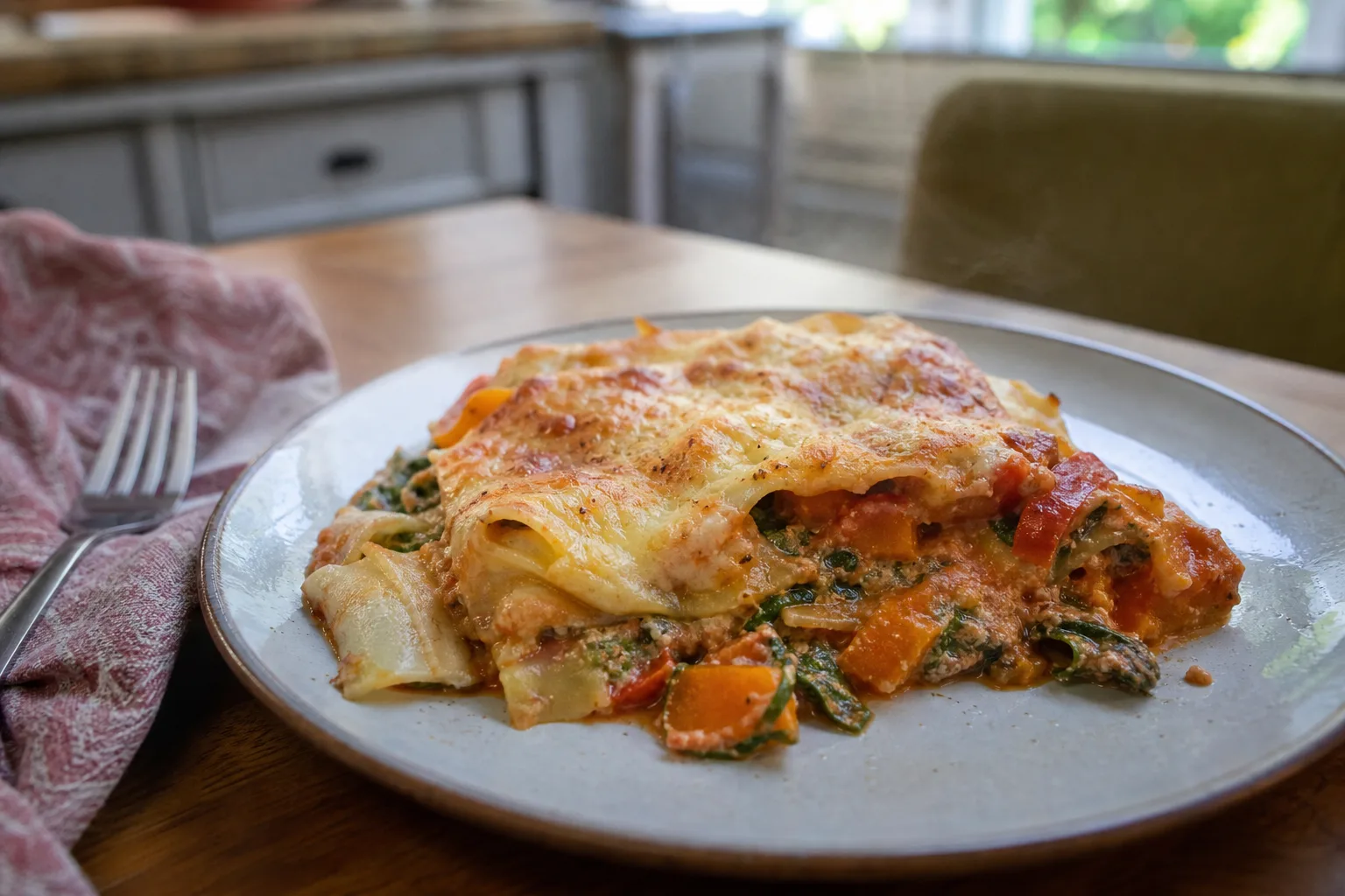 Butternut Squash Lasagne with Spinach and Ricotta