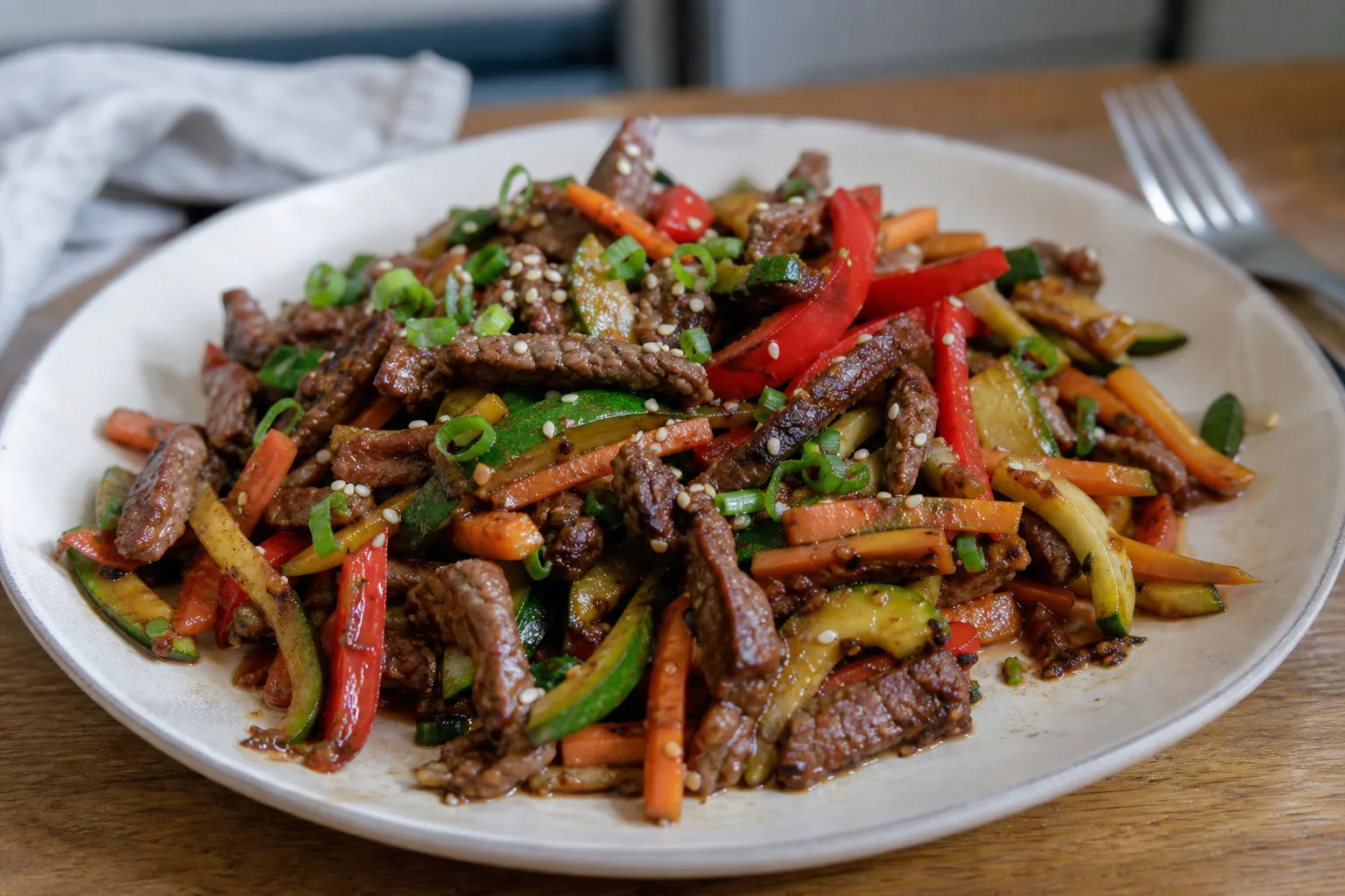 Stir-fried Steak Bites with Vegetables