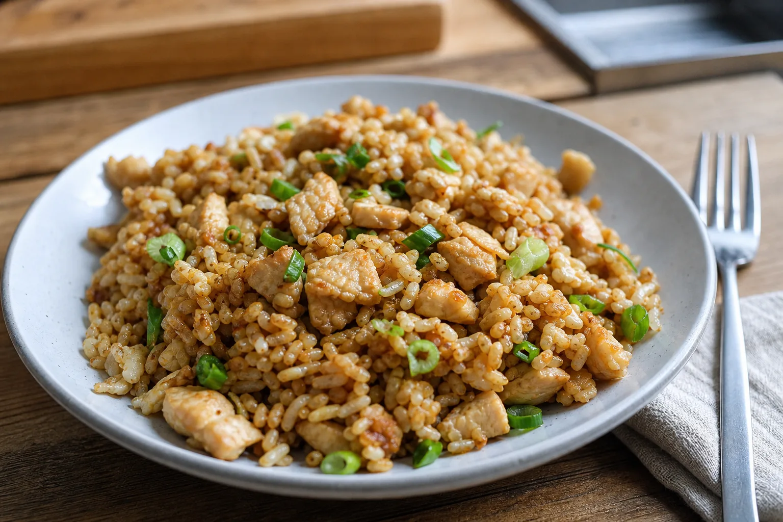 Protein-Rich Honey Garlic Chicken Fried Rice