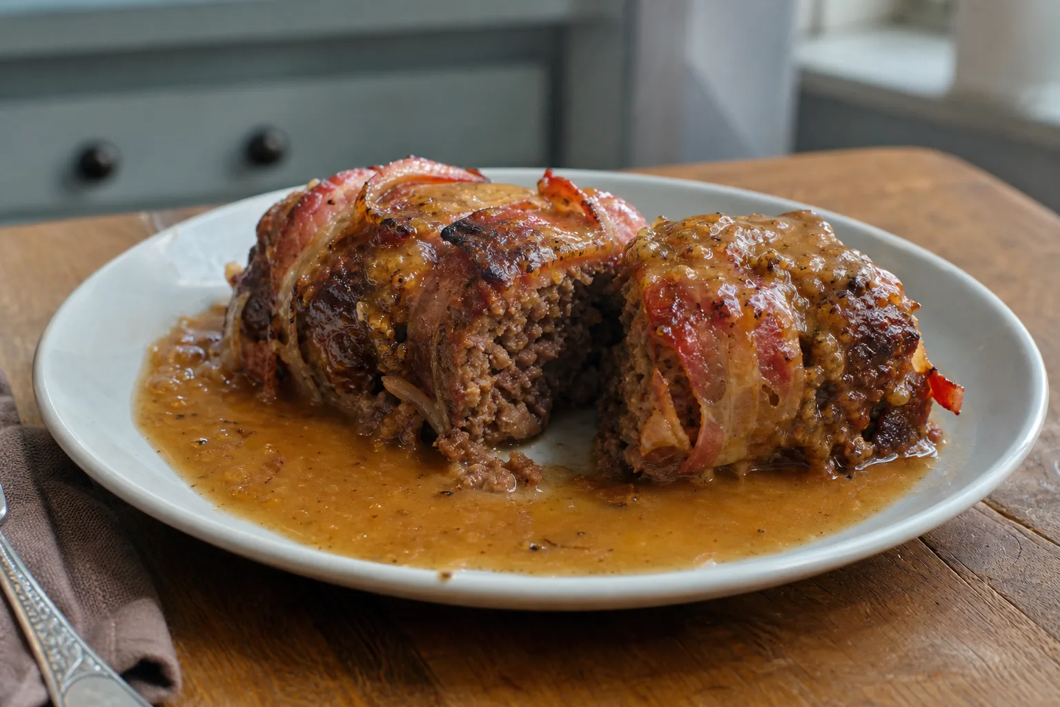 Mini meatloaf with a delicious sauce