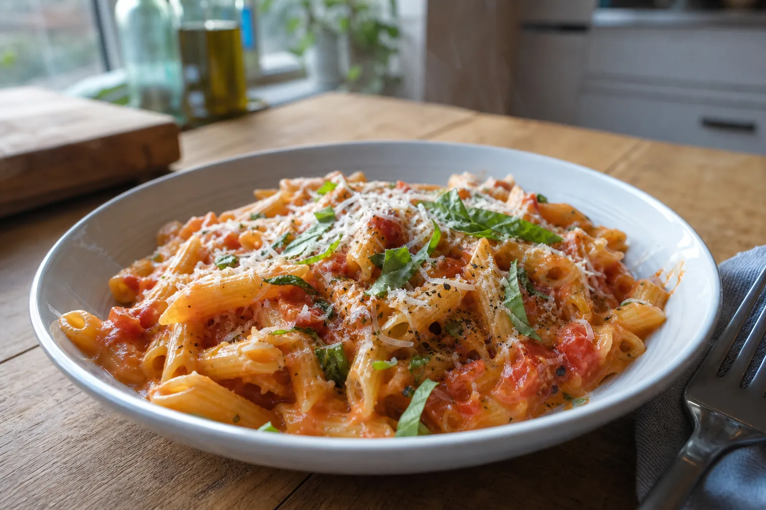 Quick Pasta with Creamy Tomato Sauce