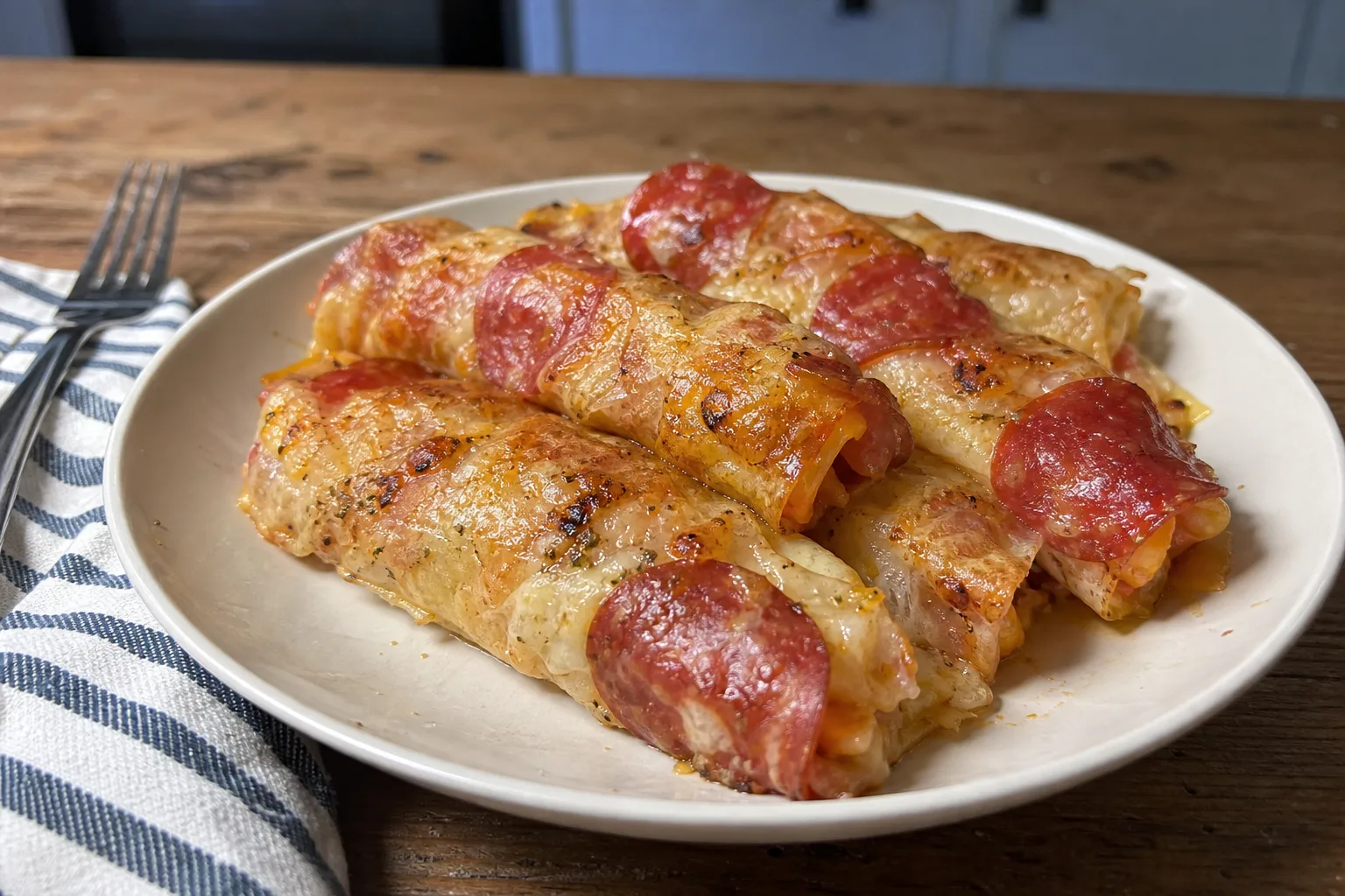Crispy gluten-free pizza rolls