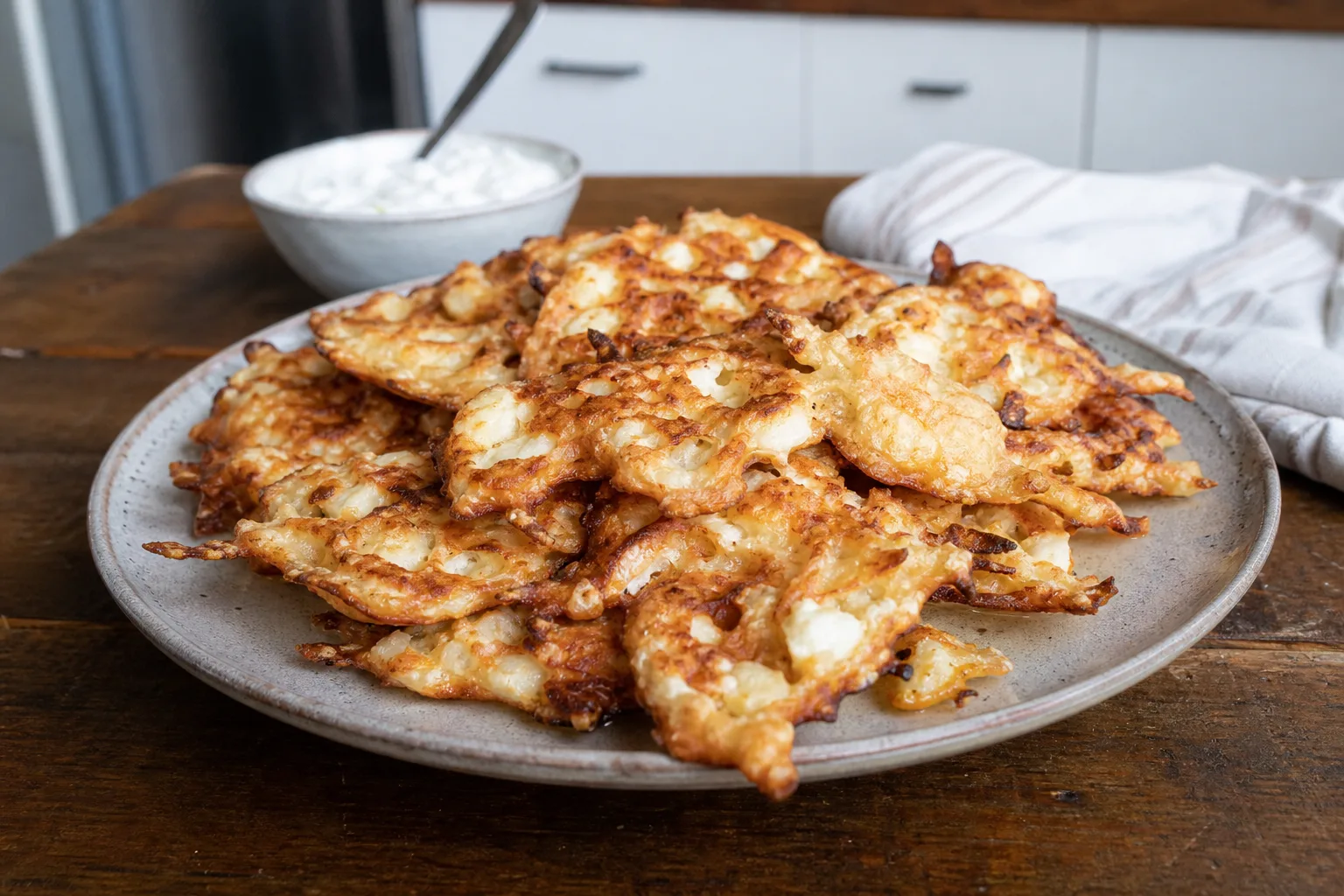 Crispy onion crisps