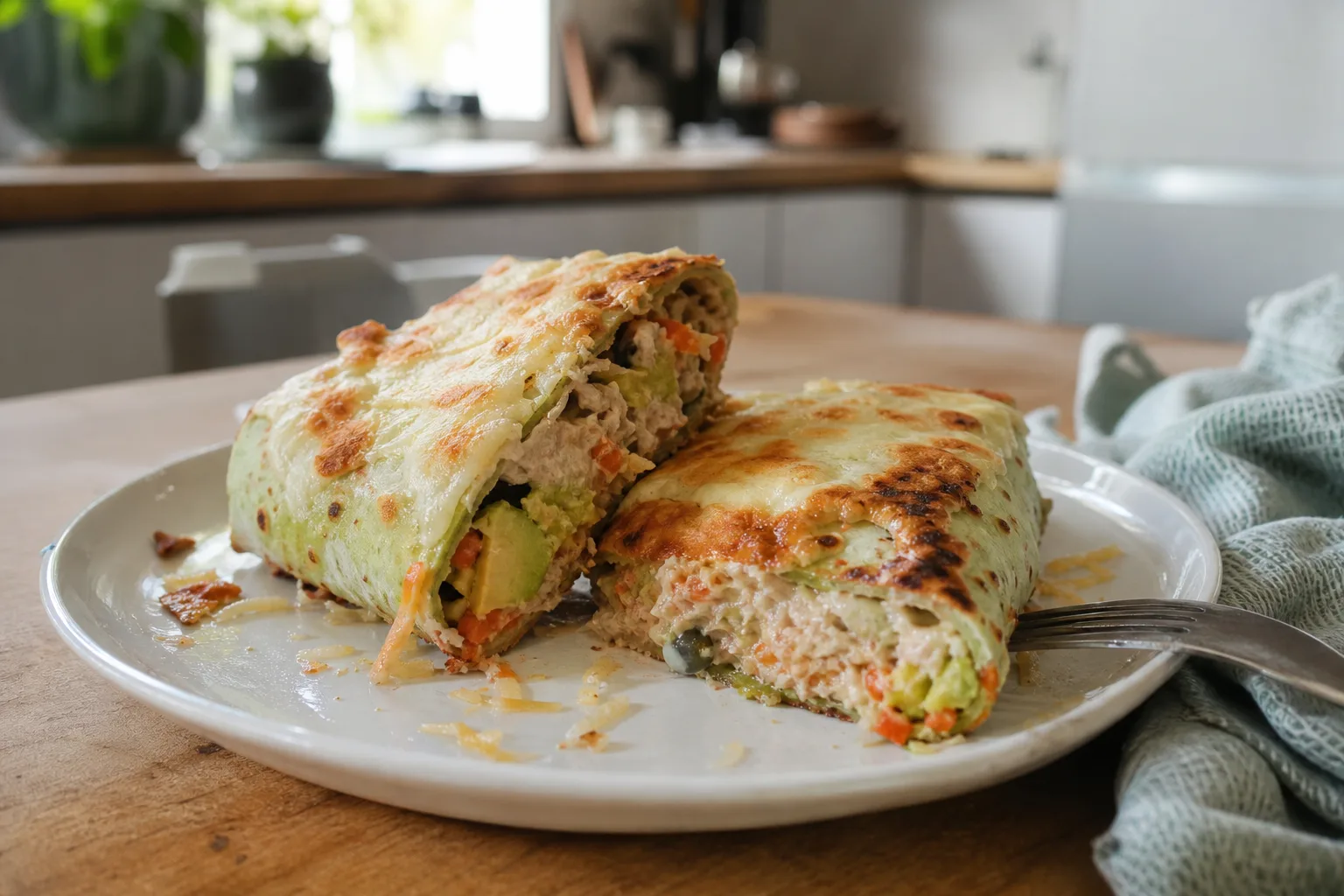 Tuna melt vegetable wrap