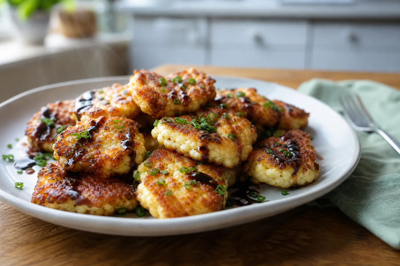 Crispy cottage cheese bites