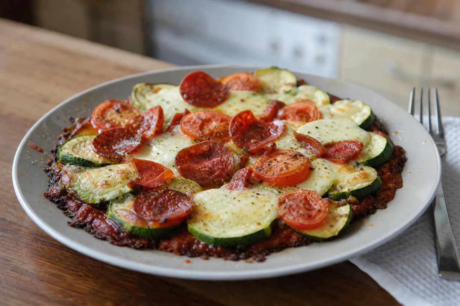 Courgette pizza