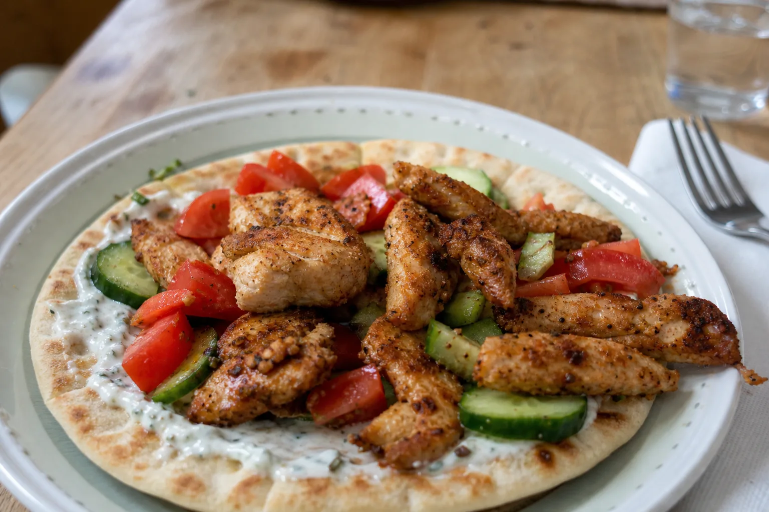 Crispy turkey breast lunch