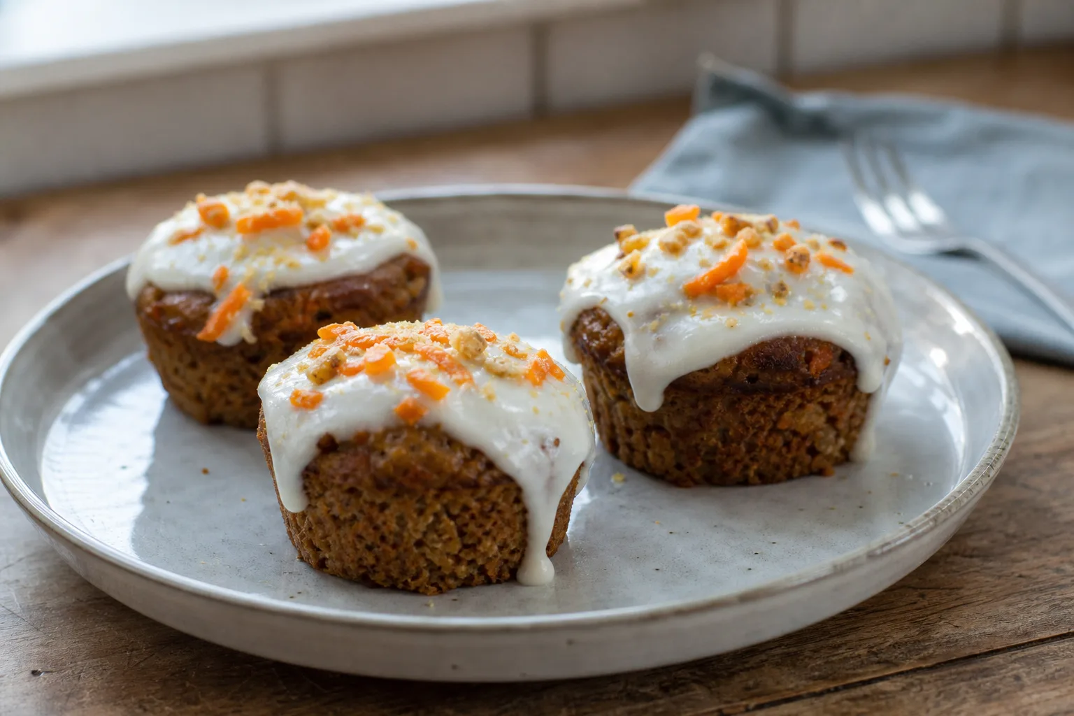 Vegan carrot cake cupcakes