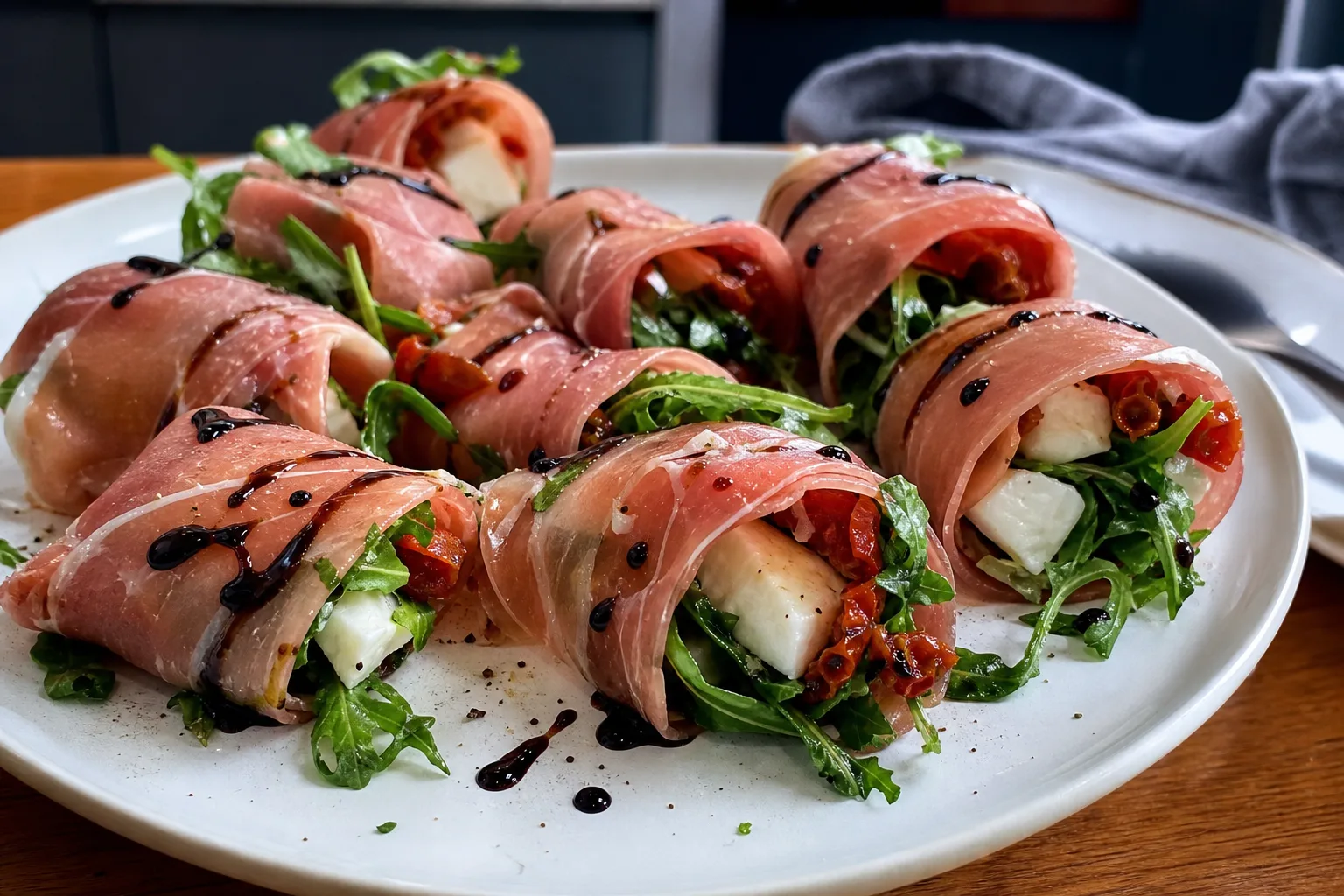 Prosciutto sushi (without rice!)