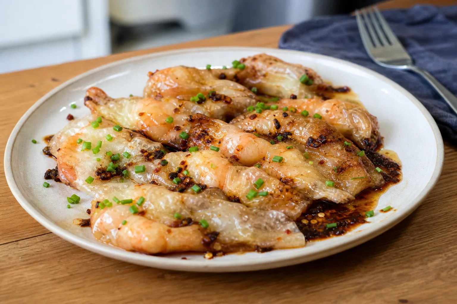 Air fryer prawn dumplings
