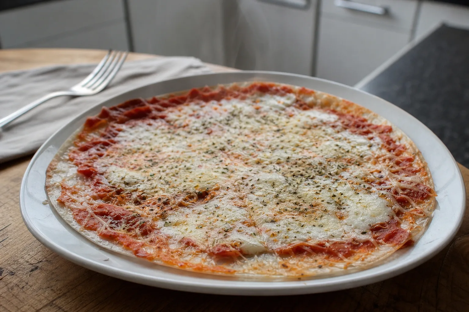 Rice paper pizza margherita