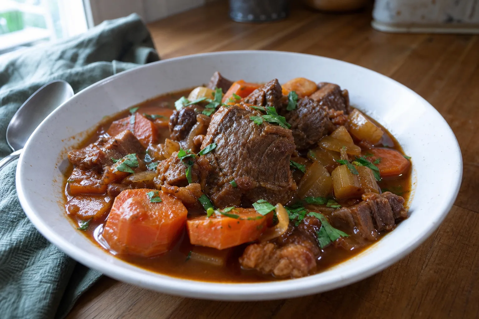Low-carb Moroccan beef stew