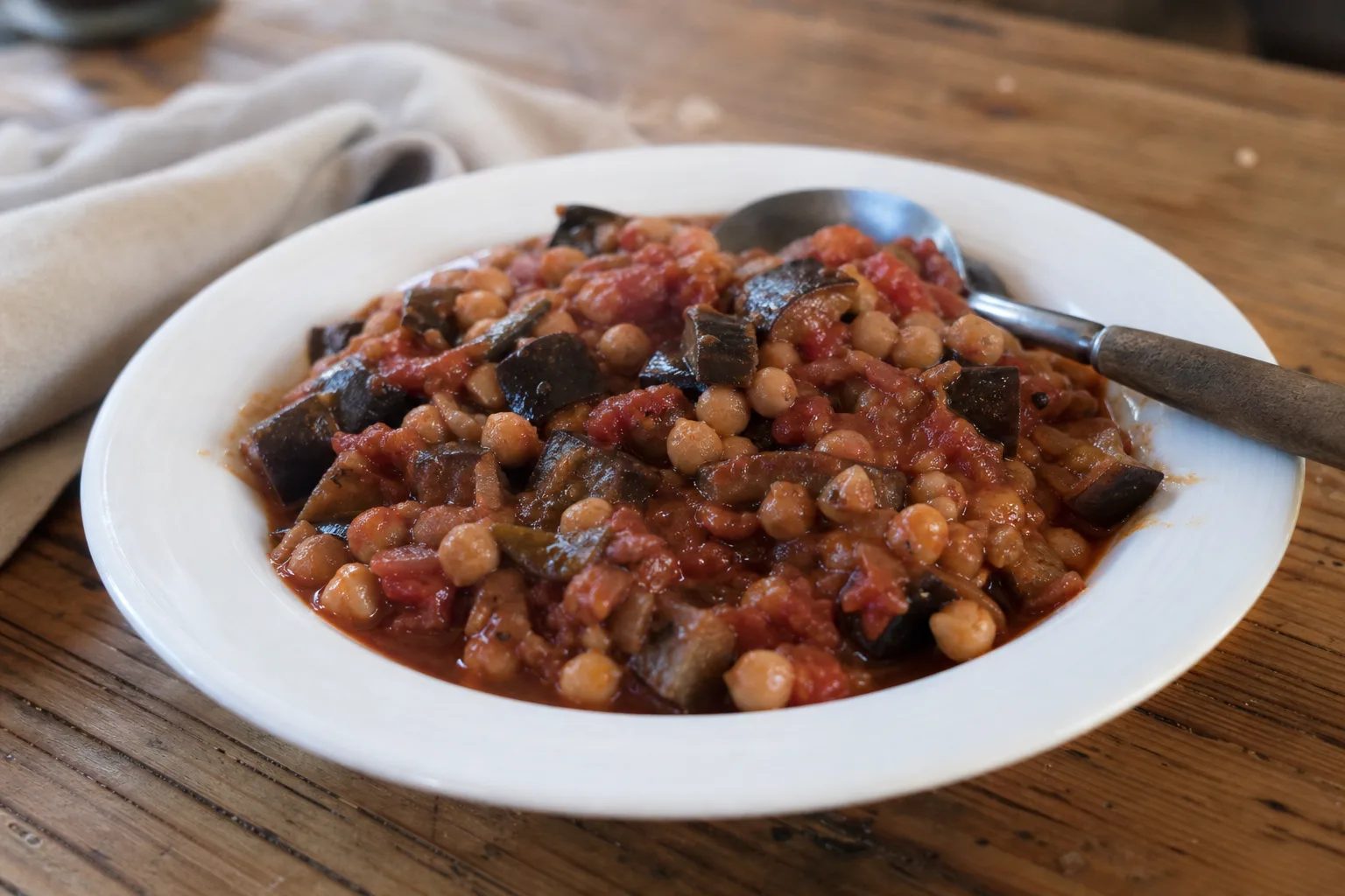 Mnazeleh aubergine & chickpea stew