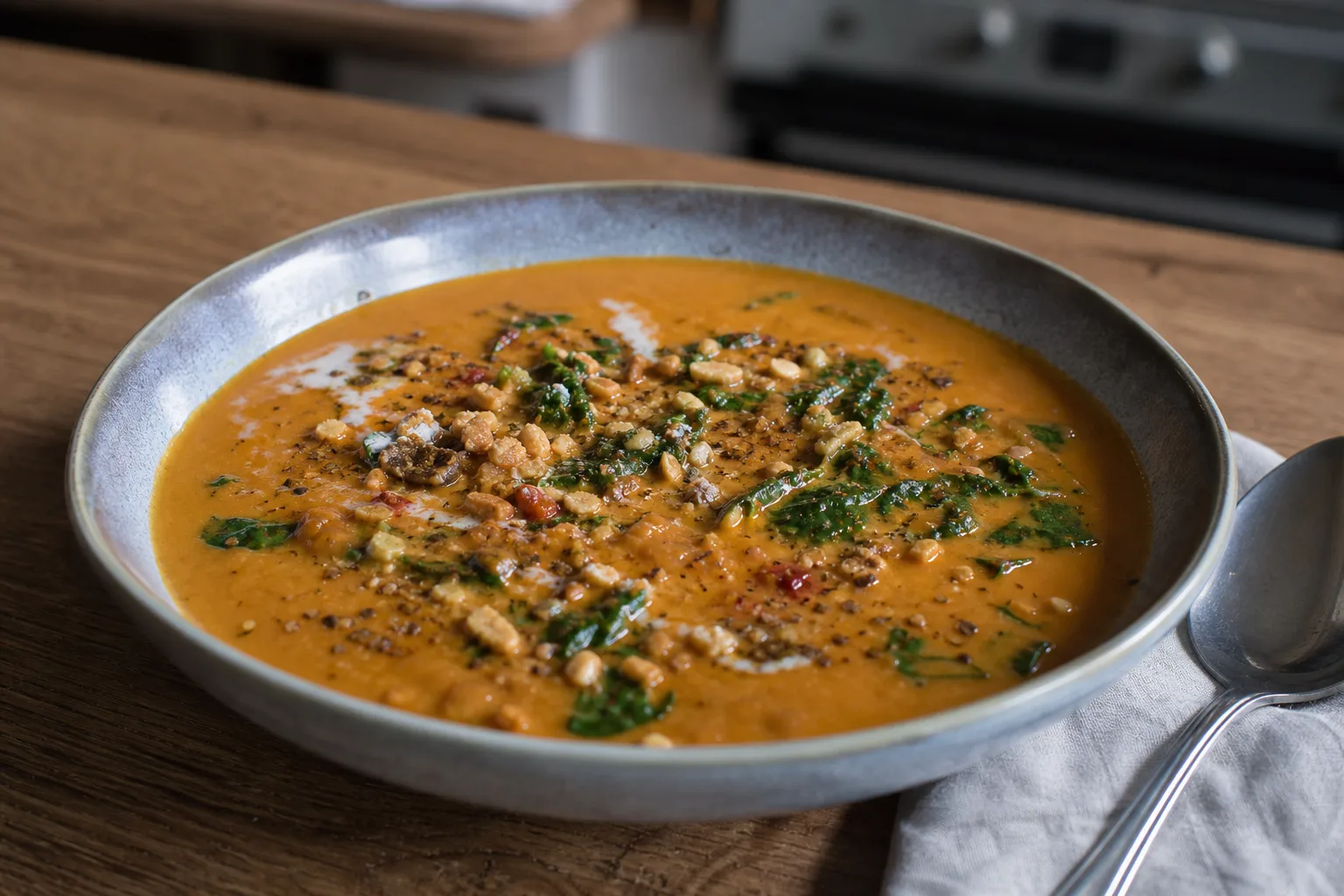 Sweet potato and peanut butter soup