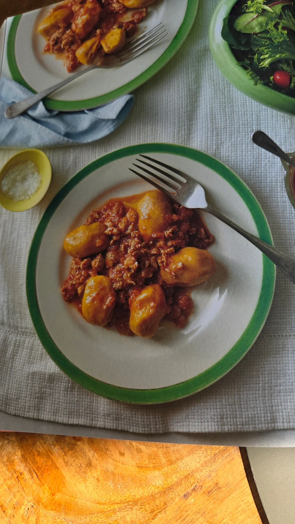 Pumpkin gnocchi with sausage