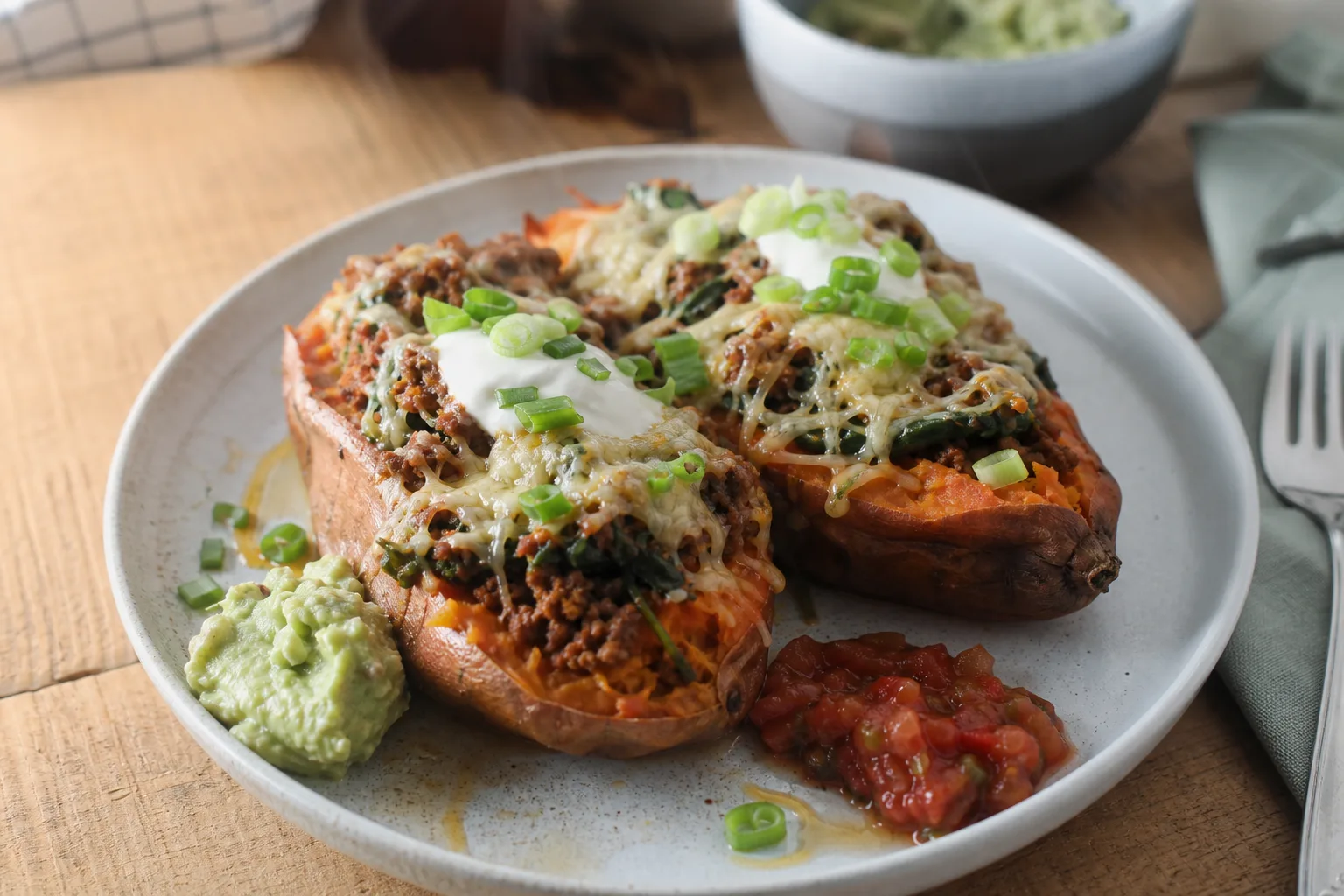 Stuffed sweet potatoes